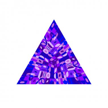 Renkli geometrik soyut izole mozaik üçgen çokgen