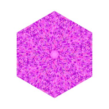 Soyut izole karo mozaik altıgen sembol şablonu