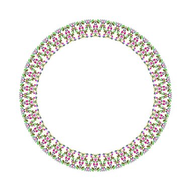 Geometrik taş mozaik çelenk - soyut vektör eleman