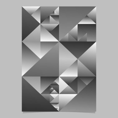 Soyut tek renkli çokgen üçgen poster şablonu tasarımı