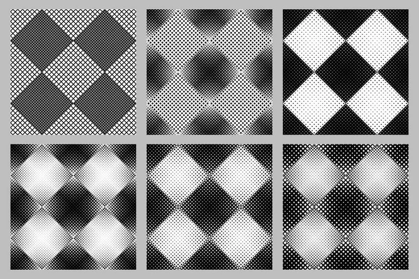Nahtlose abstrakte geometrische quadratische Muster Hintergrund gesetzt — Stockvektor