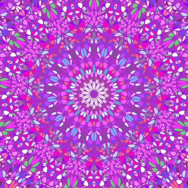 Geometrik psychedelic soyut yuvarlak çiçek mozaik arka plan tasarımı