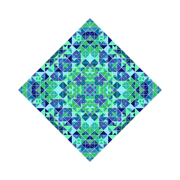 Polygonal isolated geometrical mosaic diagonal square symbol — Stock Vector