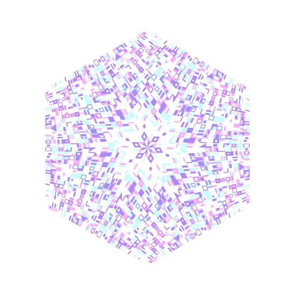 Geometriskt färgglada abstrakt kakel mosaik Hexagon logo mall — Stock vektor