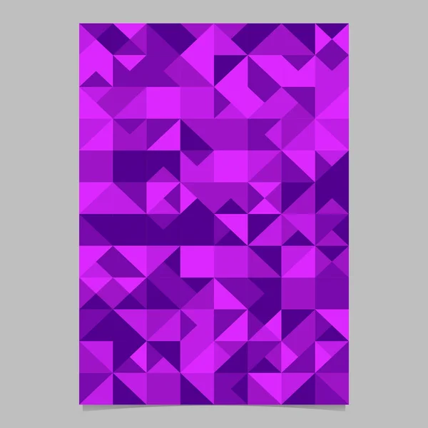 Abstract seamless violet triangle brochure background template — Stock Vector