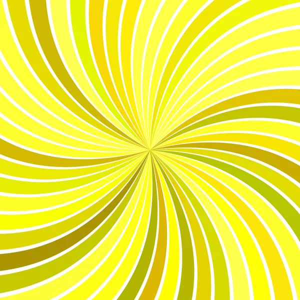 黄色の抽象的なサイケデリックスパイラルバーストストライプの背景 — ストックベクタ