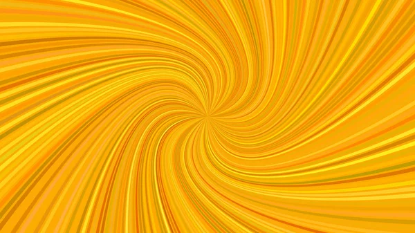 Orange hipnotikus absztrakt csíkos örvény háttér design ívelt sugarak — Stock Vector