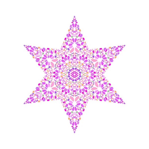 İzole renkli geometrik çakıl süs yıldız sembolü