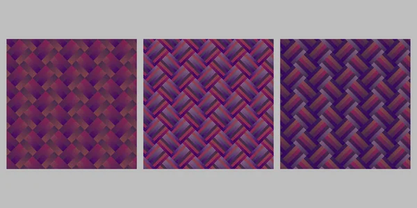 Geometrische abstrakte nahtlose Streifen Muster Hintergrund-Design-Set — Stockvektor