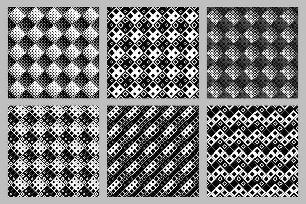 Seamless square pattern background set — Stock Vector