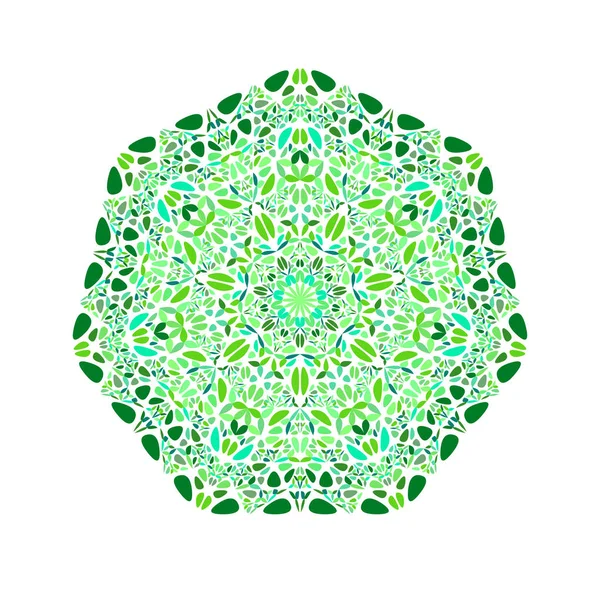 Sierlijke geïsoleerde Floral ornament Zevenhoek symbool sjabloon — Stockvector