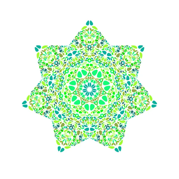 Isolato geometrico floreale ornamento stella modello simbolo — Vettoriale Stock