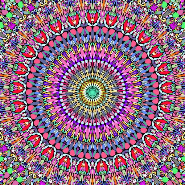 Streszczenie kwiatowe Mandala tło-okrągła geometria wektorowa — Wektor stockowy