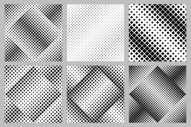 Dikişsiz kare desen arka plan tasarım seti - vektör grafik