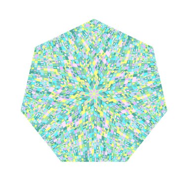 Soyut geometrik izole kiremitli mozaik heptagon sembolü