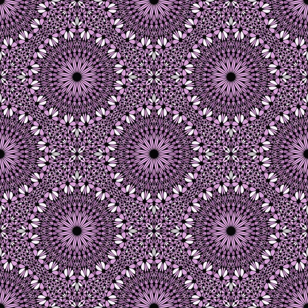Bohemian abstract lavender kaleidoscope pattern background design — Stock Vector