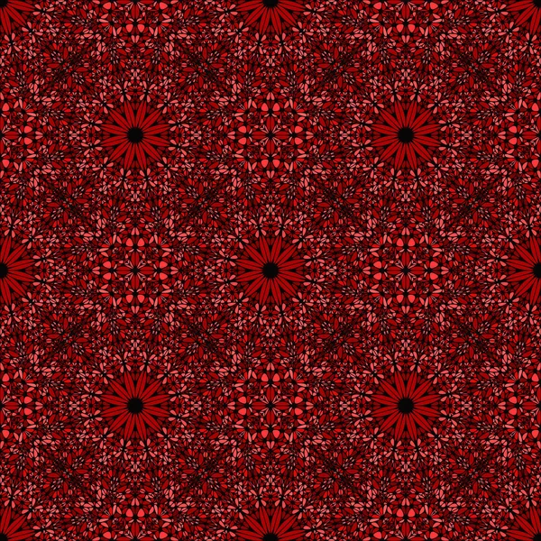 Rote Boheme nahtlose Kies Mandala Ornament Muster Hintergrund — Stockvektor