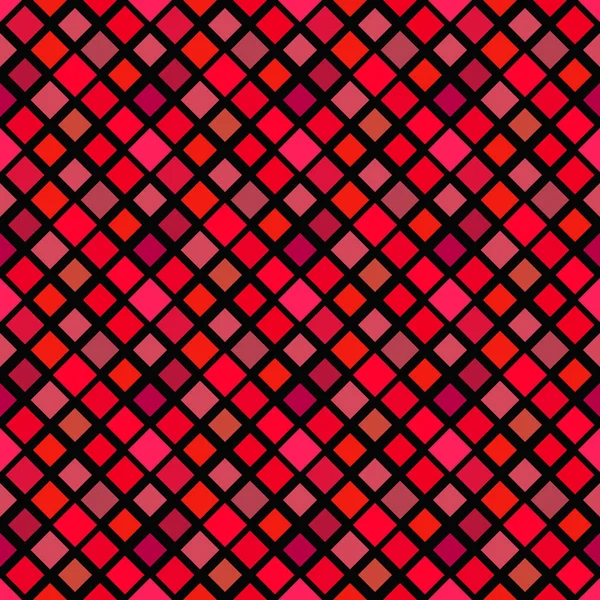 Seamless square pattern background - red abstract vector design — Stock Vector