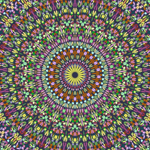 Динамическая геометрическая красочная радиальная мозаика мандала — стоковый вектор