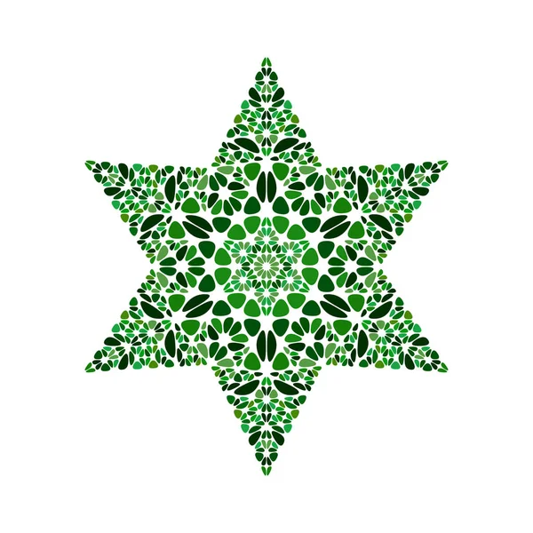 Plantilla de símbolo de estrella de pétalo colorido abstracto aislado — Archivo Imágenes Vectoriales