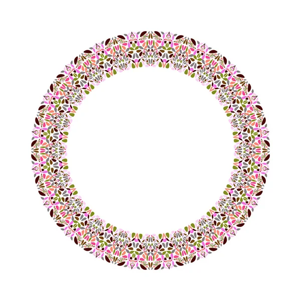 Marco floral geométrico - elemento vectorial circular — Archivo Imágenes Vectoriales