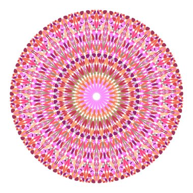 Renkli çiçek süs mandala - soyut geometrik vektör elemanı