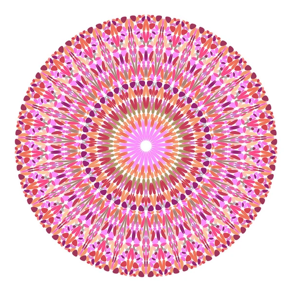 Ornement floral coloré mandala - élément vectoriel géométrique abstrait — Image vectorielle