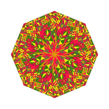 Soyut geometrik izole kiremitli mozaik sekizgen çokgen