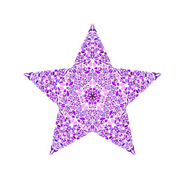 Renkli geometrik izole çiçek süs yıldız logo şablonu