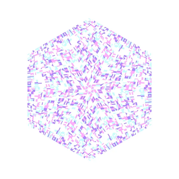 孤立した幾何学的なカラフルな抽象的なタイル張りモザイク六角形のポリゴン — ストックベクタ