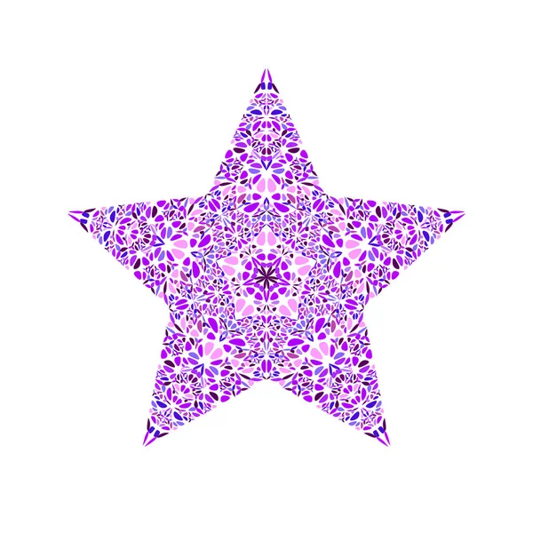 Plantilla de logotipo de estrella de adorno floral aislado geométrico colorido — Vector de stock