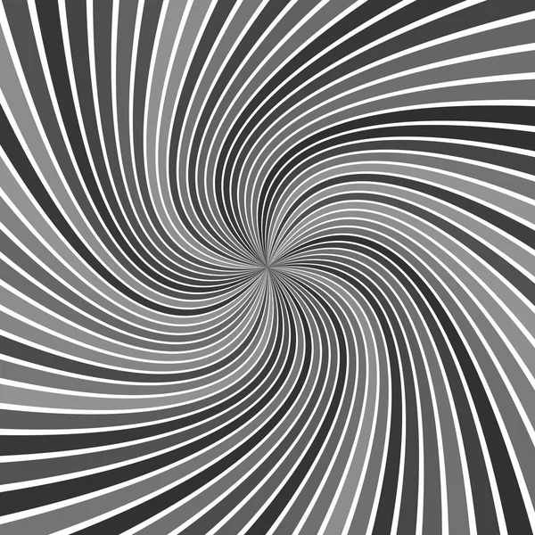 Grijs hypnotische abstracte swirl stripe achtergrond - vector gebogen ray burst afbeelding — Stockvector