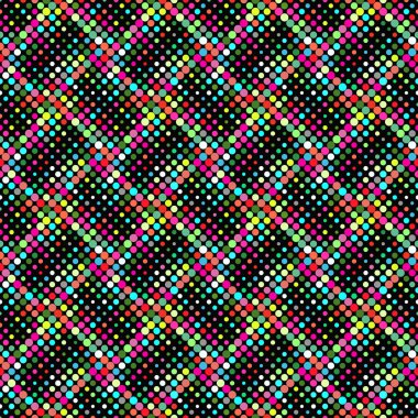 Geometrik daire desen arka planı - soyut vektör tasarımı