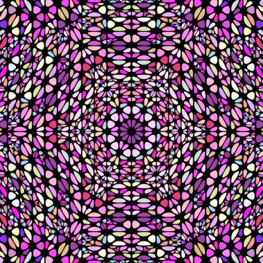 Soyut geometrik radyal çiçek mozaik desen arka plan tasarımı