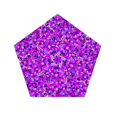 İzole soyut geometrik karo mozaik beşgen sembolü