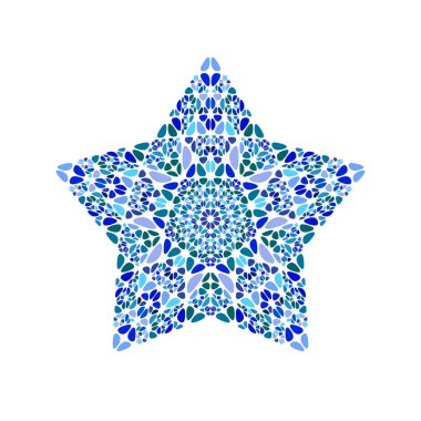 Geometrik izole çiçek süs yıldız logo şablonu