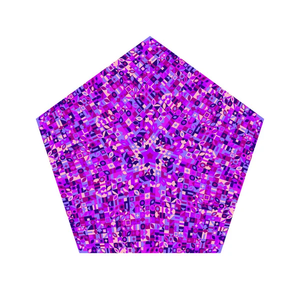 İzole soyut geometrik karo mozaik beşgen sembolü