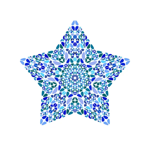 Geometrische geïsoleerde bloem ornament ster logo sjabloon — Stockvector