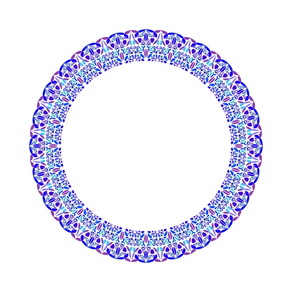 Renkli çiçek çelenk - soyut dairesel vektör elemanı