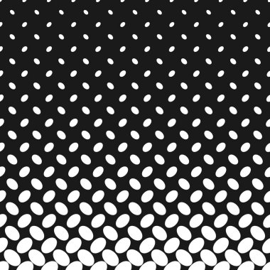 Monokrom yinelenen yarı ton elips desen arka plan şablonu