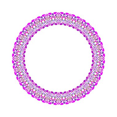 Geometrik mozaik kenarlık - soyut dairesel vektör elemanı