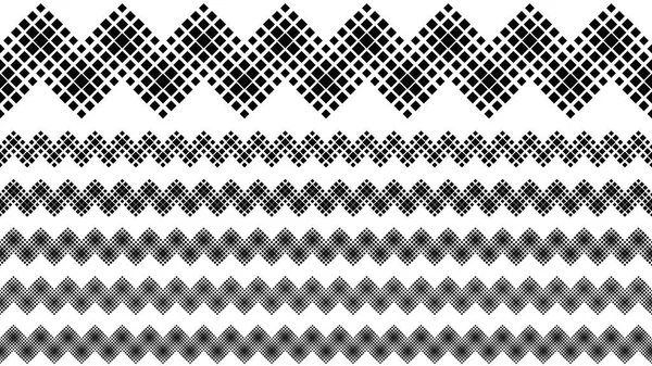 Soyut siyah ve beyaz diyagonal kare desen sayfa ayırıcı seti