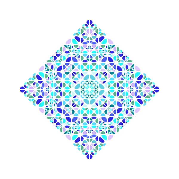 Renkli süslü çiçek mozaik kare logo şablonu