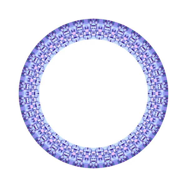 Geometrische geïsoleerde kleurrijke betegeld mozaïek cirkel krans — Stockvector