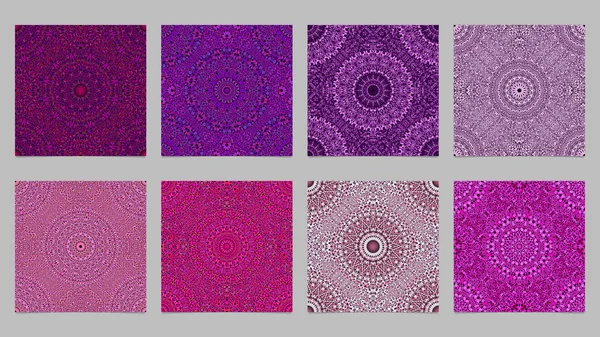 Abstrakt bohemisk geometrisk Mandala prydnad mönster bakgrund konst set — Stock vektor