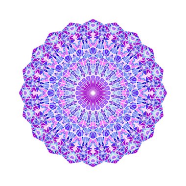 Geometrik renkli süslü soyut üçgen kiremit mozaik mandala