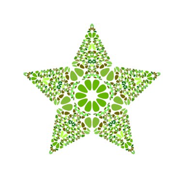 İzole soyut geometrik değerli taş yıldız logo şablonu