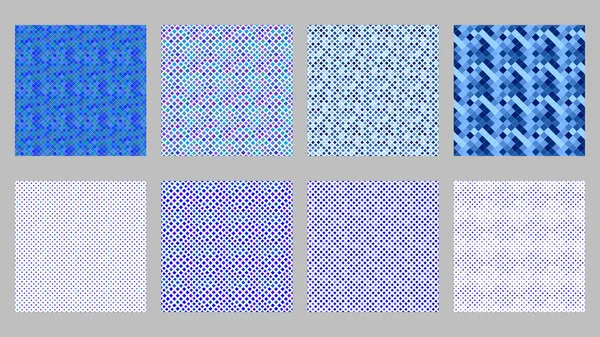 Geometrical seamless square pattern background design set — Stock Vector
