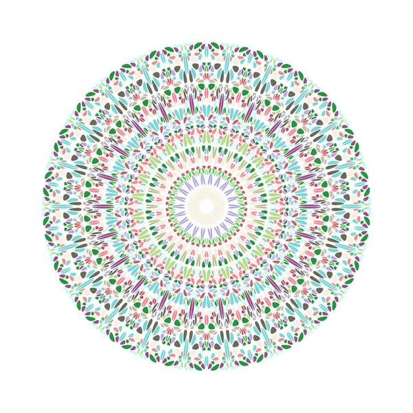 Цветной круглый геометрический цветочный узор мандала — стоковый вектор