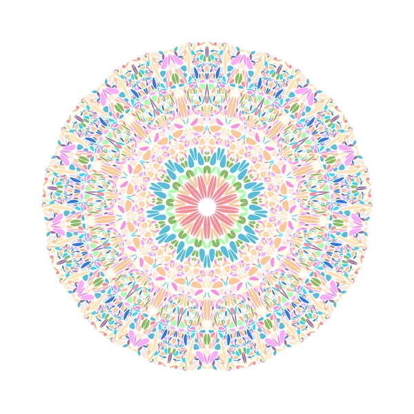 Geometrical round colorful circular petal pattern mandala — Stock Vector